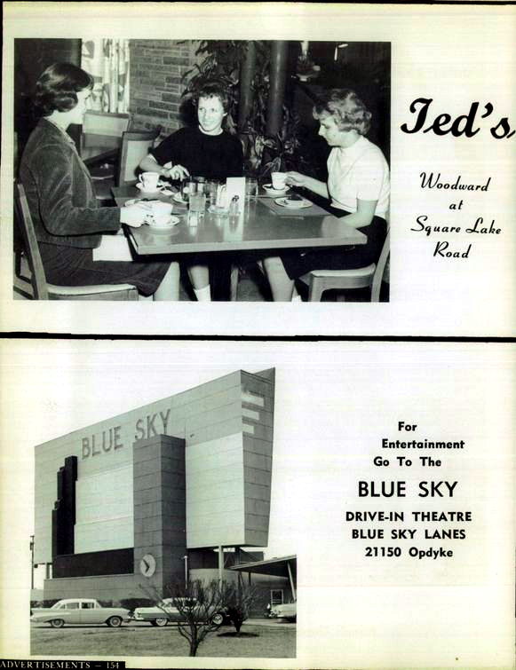 Teds Drive-In - Old Yearbook Ad
